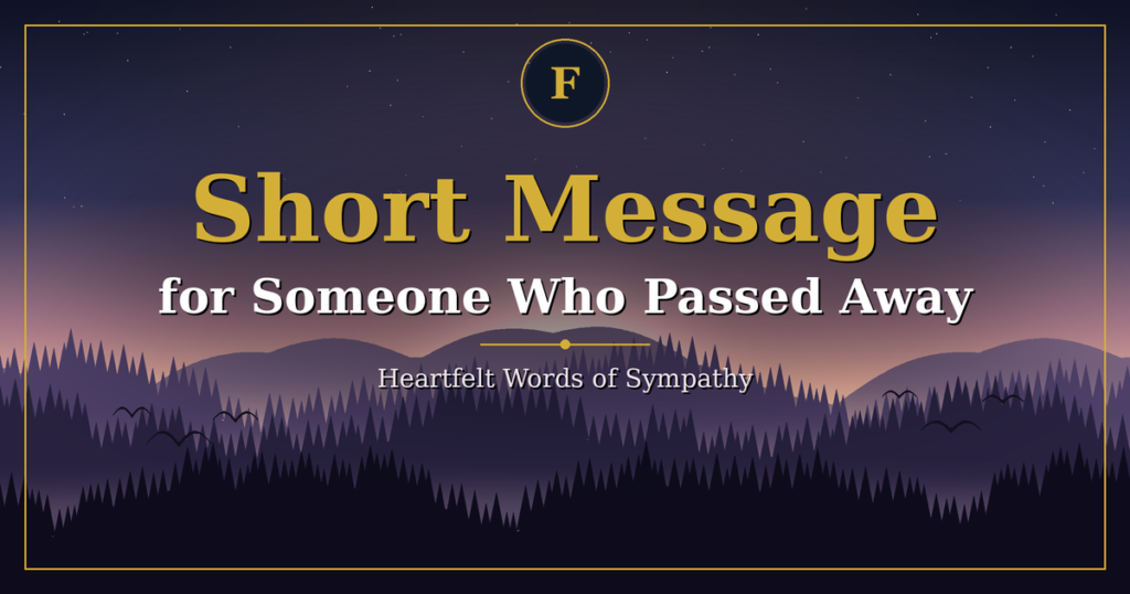 Short message for someone who passed away featured image with sunrise over misty hills and birds