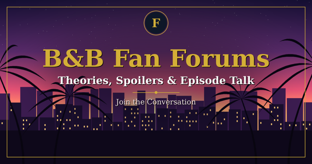 Sunset city skyline with palm trees, B&B fan forums for theories, spoilers and episode talk