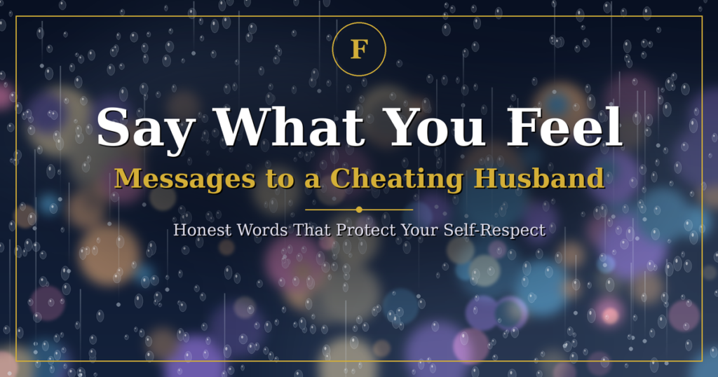Rainy window at night with blurred city lights, messages to a cheating husband, honest words that protect your self-respect